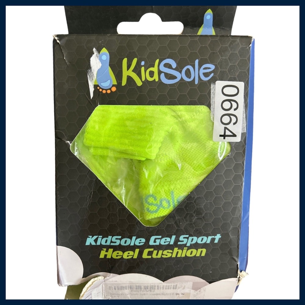 KidSole Gel Sport Heel Cushion Athletic Compression Socks 2‎ Pair Kids 2-7 Green